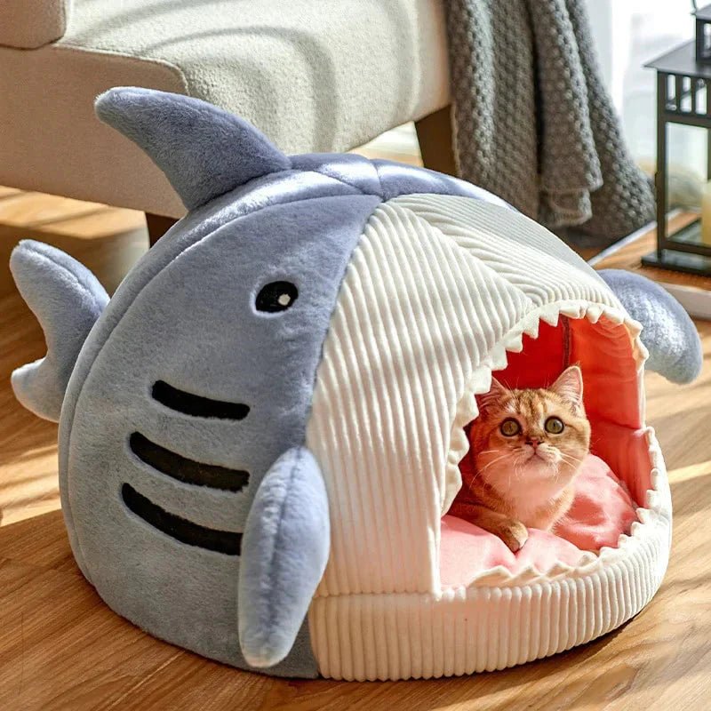 Luxury Plush Shark Pet Bed - PureJoy