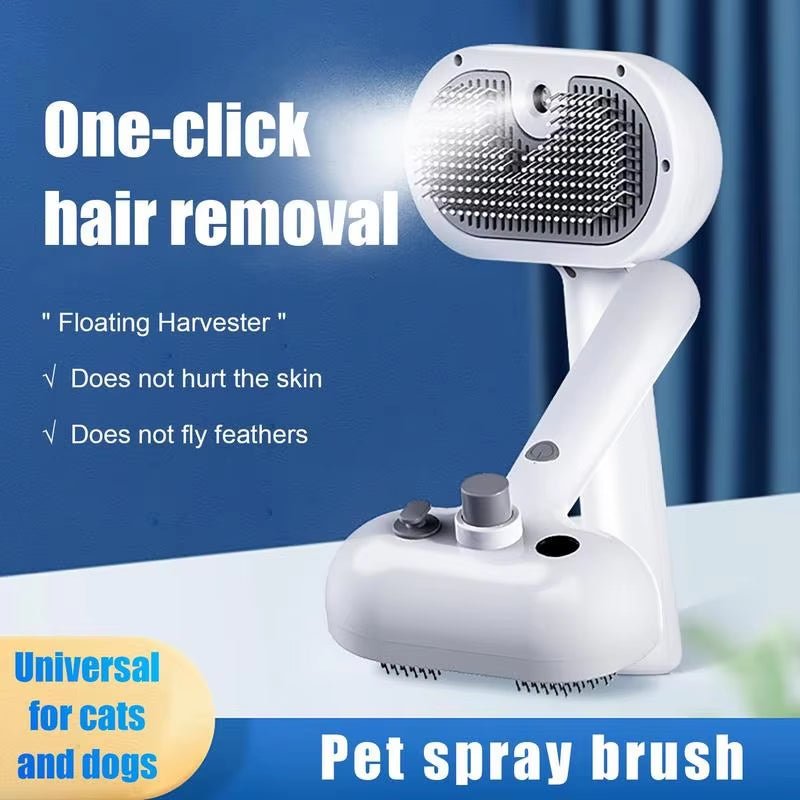 Pet Self-Cleaning Hair Remover Brush - Grooming Tool for Dogs & Cats - PureJoy