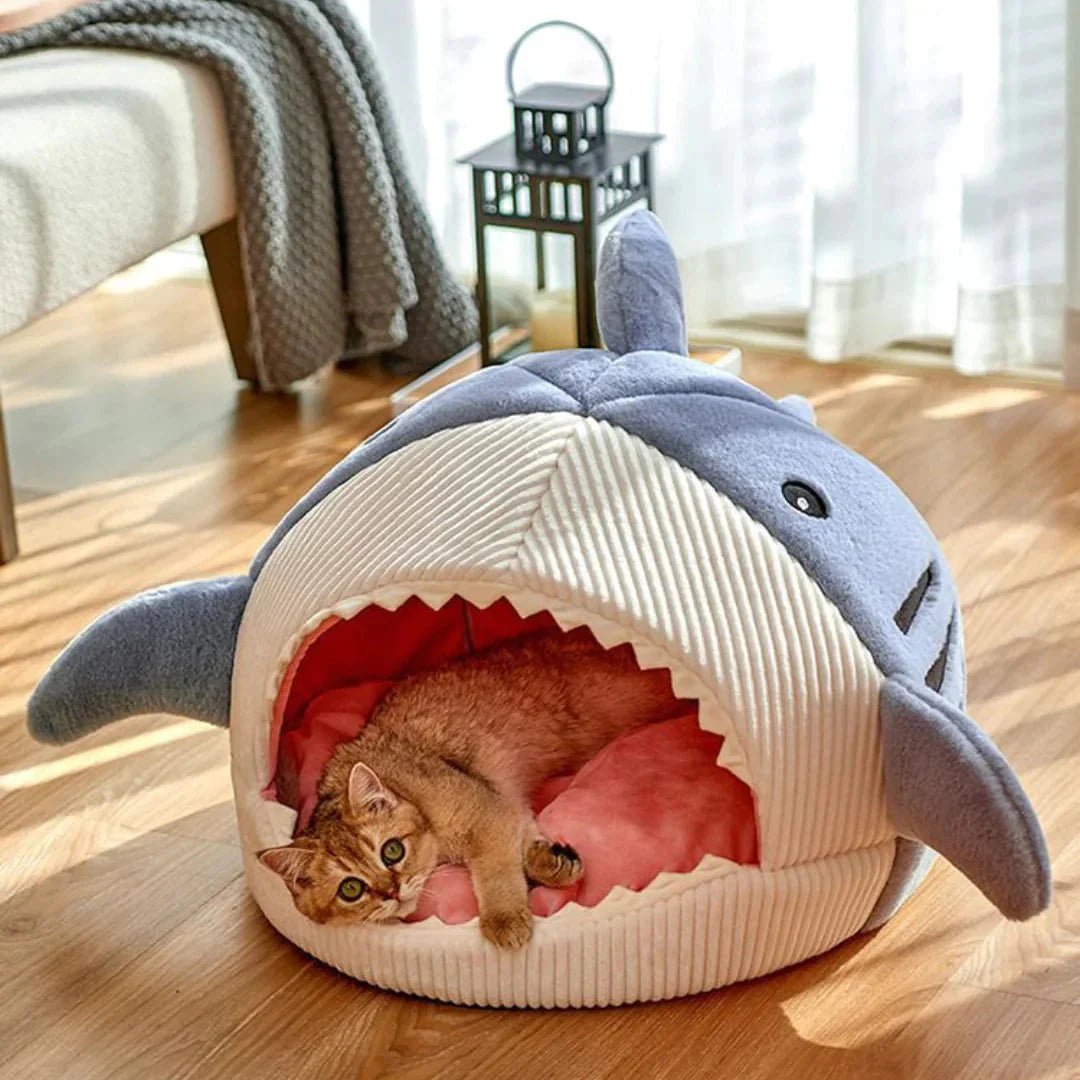 Luxury Plush Shark Pet Bed - PureJoy
