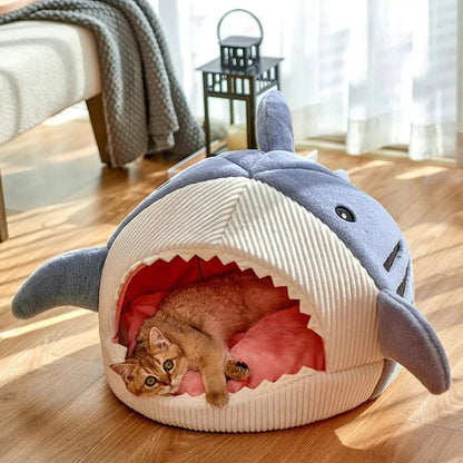 Luxury Plush Shark Pet Bed - PureJoy