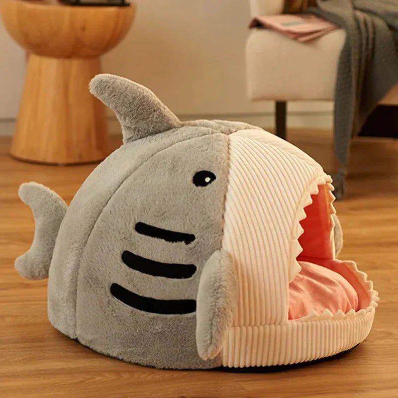 Luxury Plush Shark Pet Bed - PureJoy