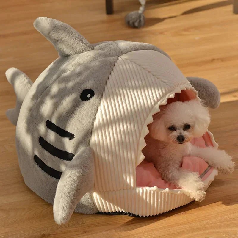 Luxury Plush Shark Pet Bed - PureJoy