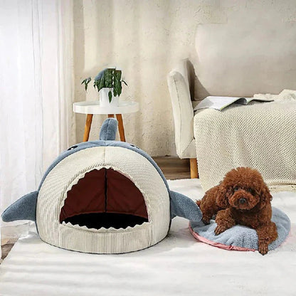 Luxury Plush Shark Pet Bed - PureJoy