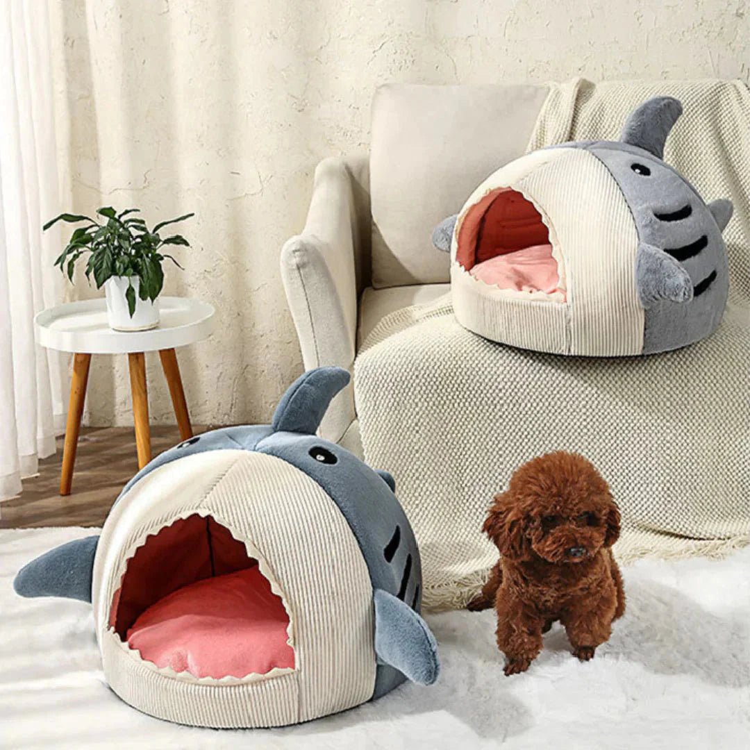 Luxury Plush Shark Pet Bed - PureJoy
