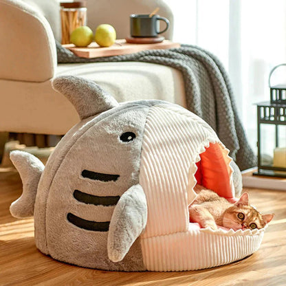 Luxury Plush Shark Pet Bed - PureJoy