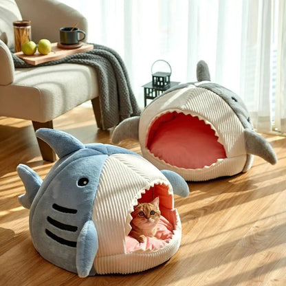 Luxury Plush Shark Pet Bed - PureJoy